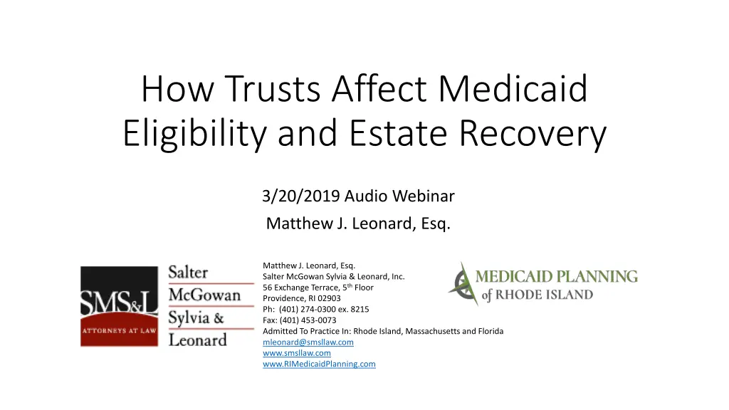 how trusts affect medicaid eligibility and estate