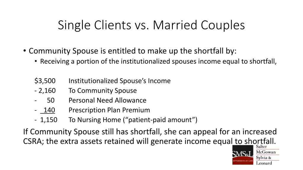 single clients vs married couples