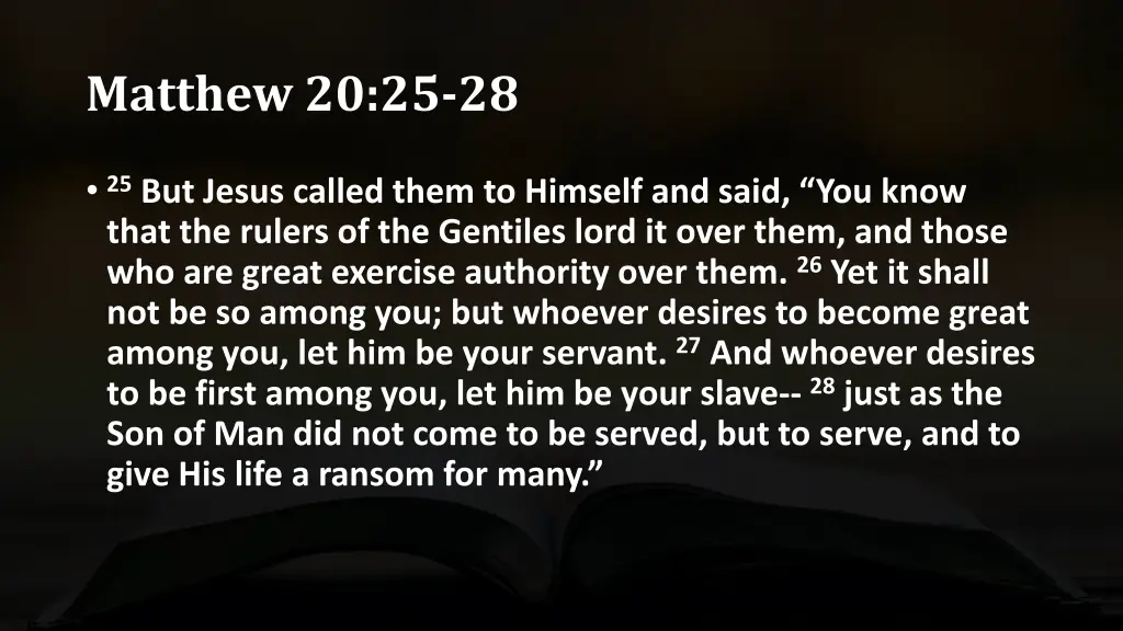 matthew 20 25 28