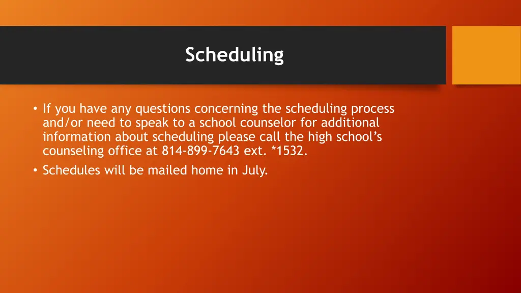 scheduling