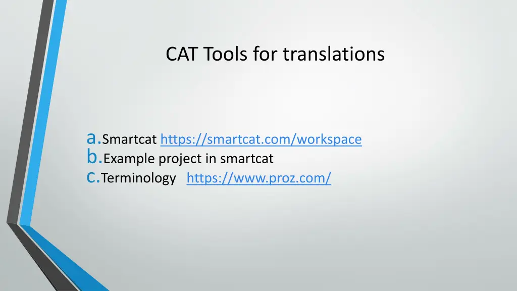 cat tools for translations