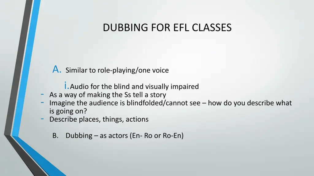 dubbing for efl classes