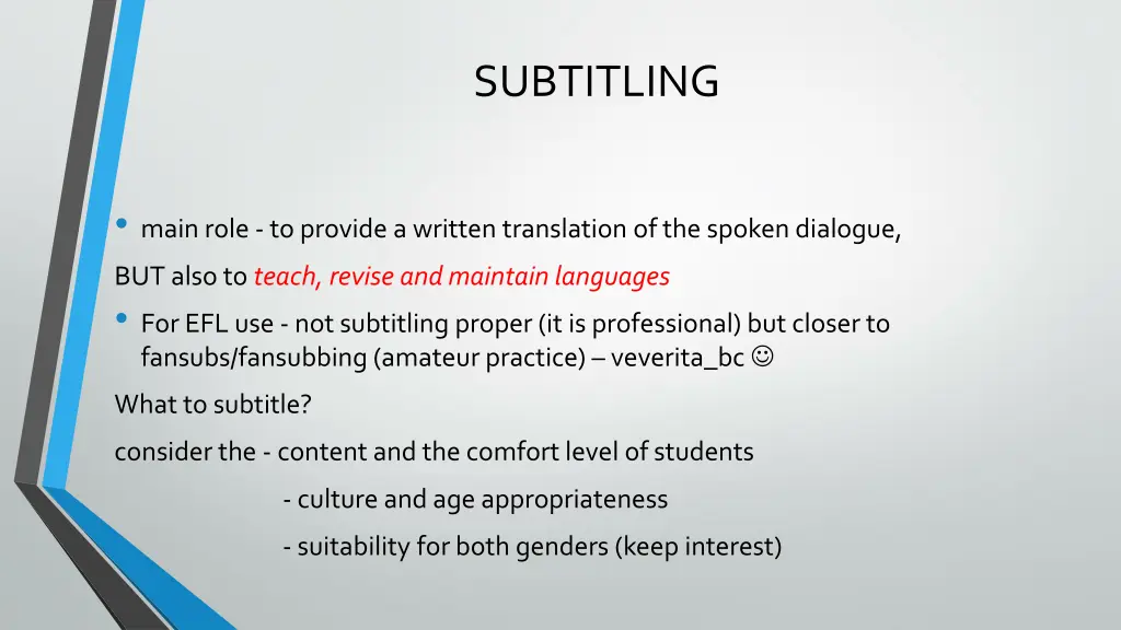 subtitling