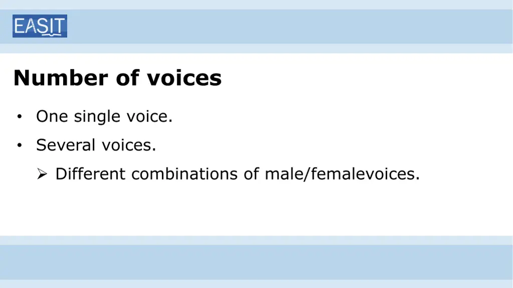 number of voices