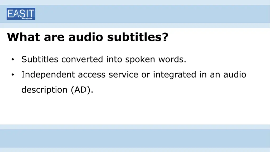 what are audio subtitles