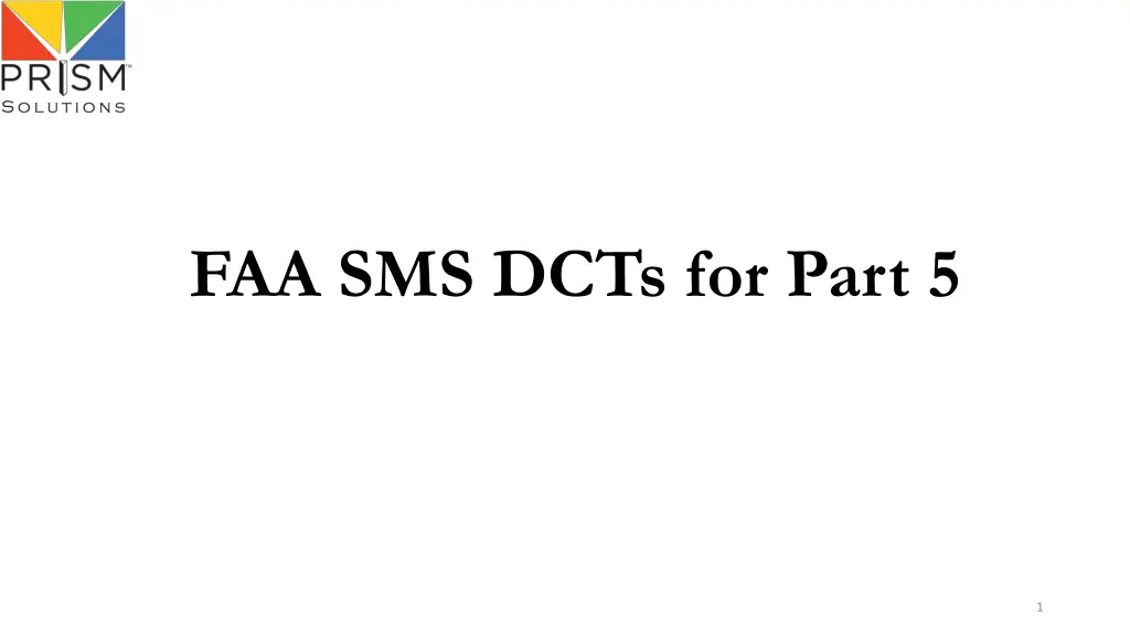 faa sms dcts for part 5
