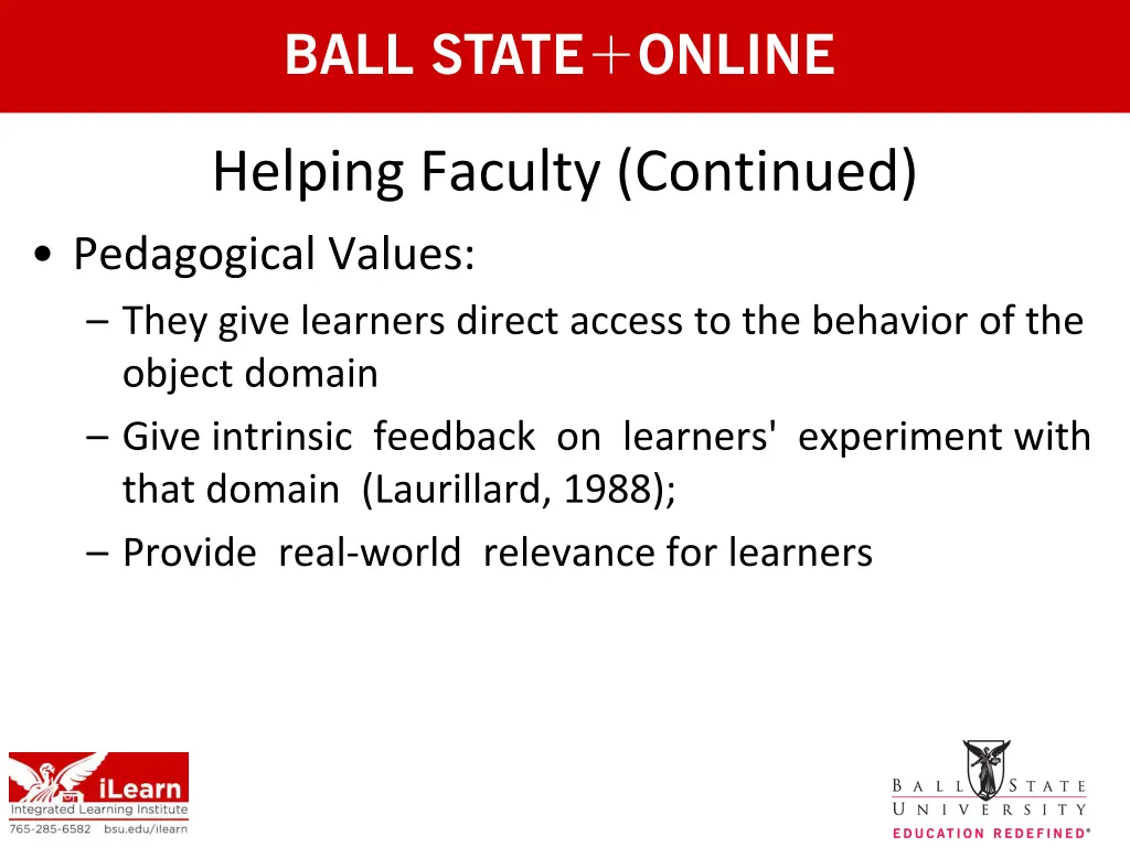helping faculty continued