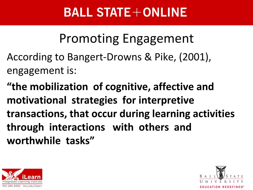 promoting engagement