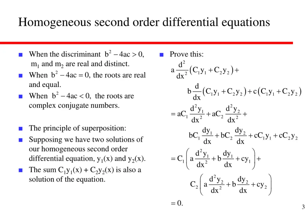 homogeneous second order differential equations 1