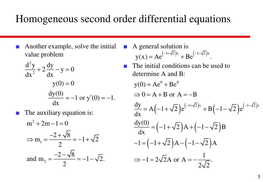 homogeneous second order differential equations 3