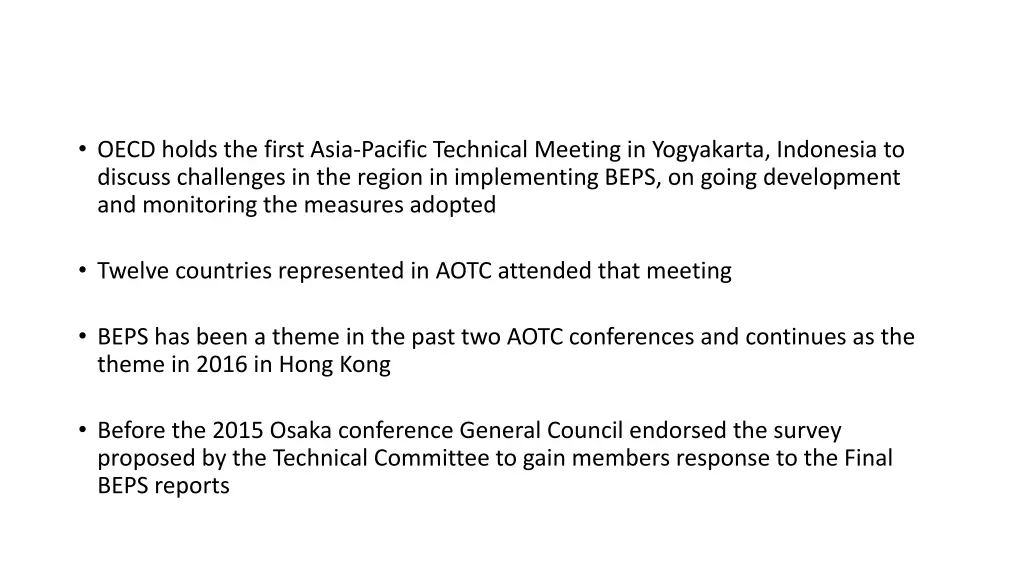 oecd holds the first asia pacific technical
