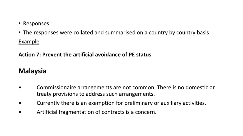 responses the responses were collated