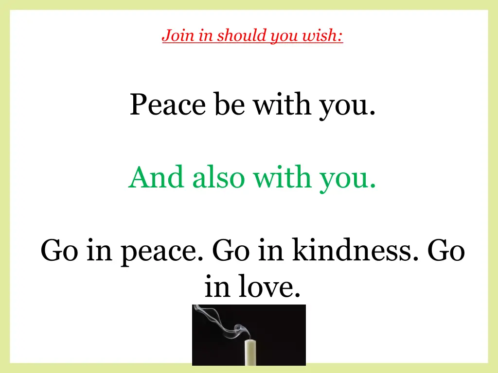 join in should you wish