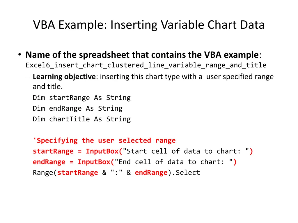 vba example inserting variable chart data