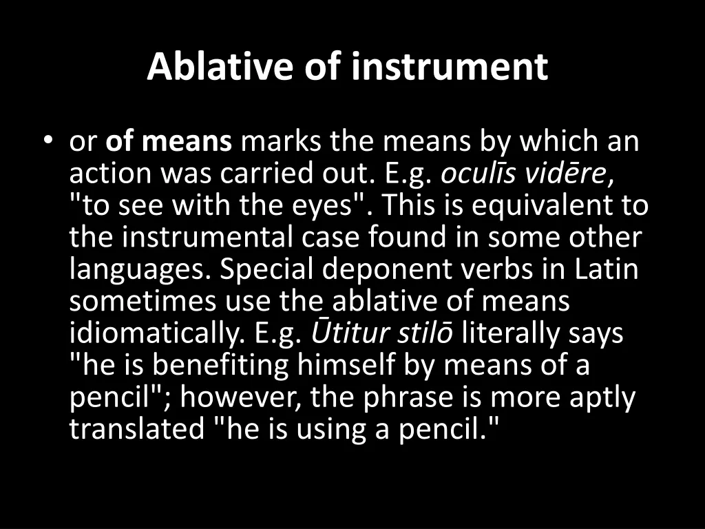 ablative of instrument