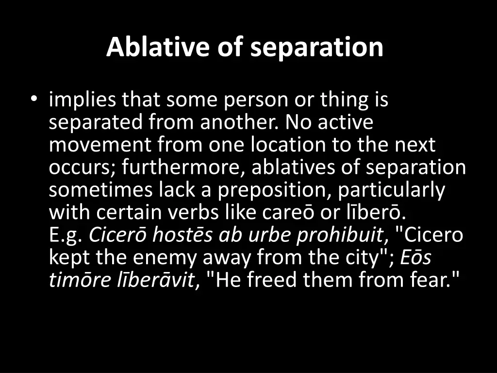 ablative of separation
