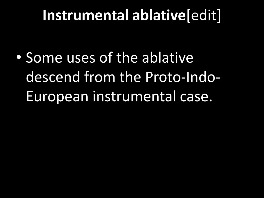 instrumental ablative edit
