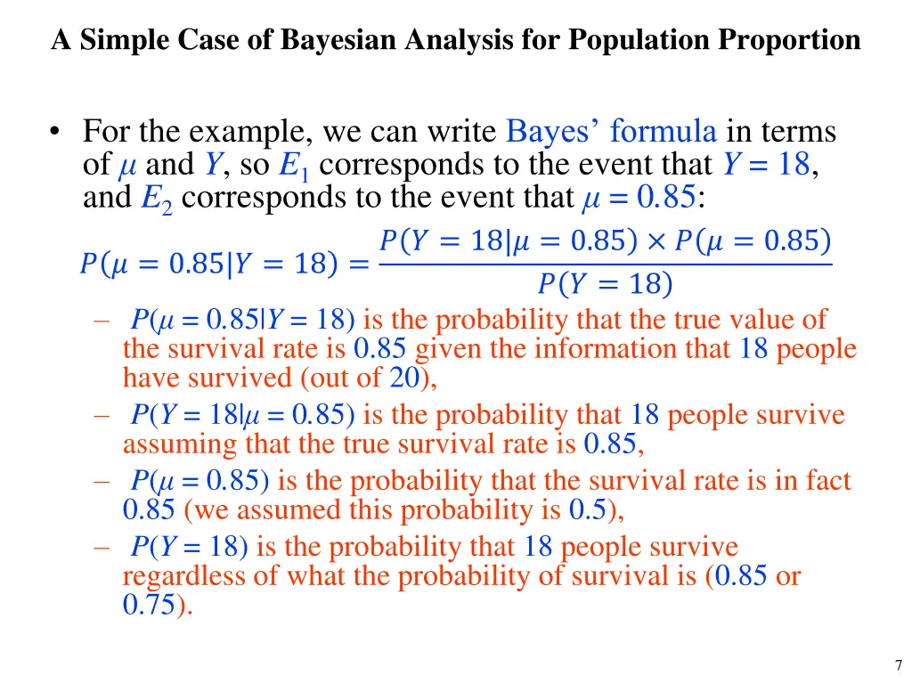 a simple case of bayesian analysis for population 3