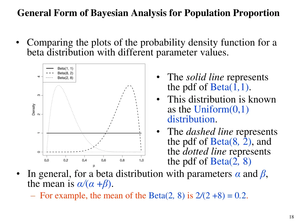 general form of bayesian analysis for population 2