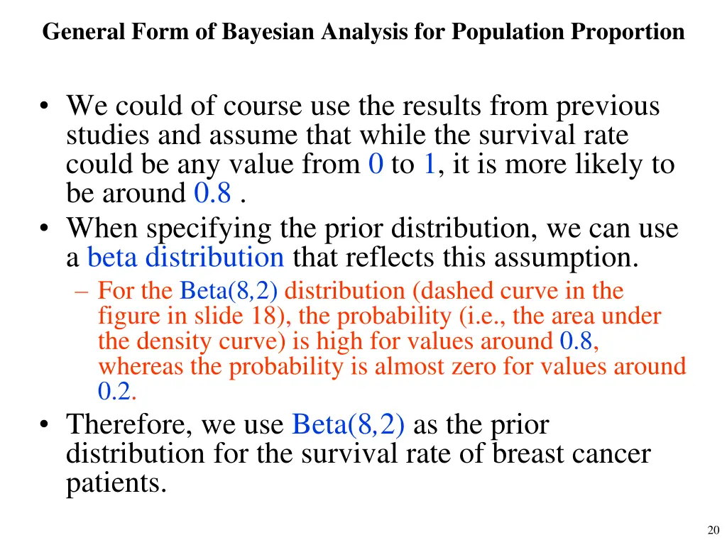 general form of bayesian analysis for population 4