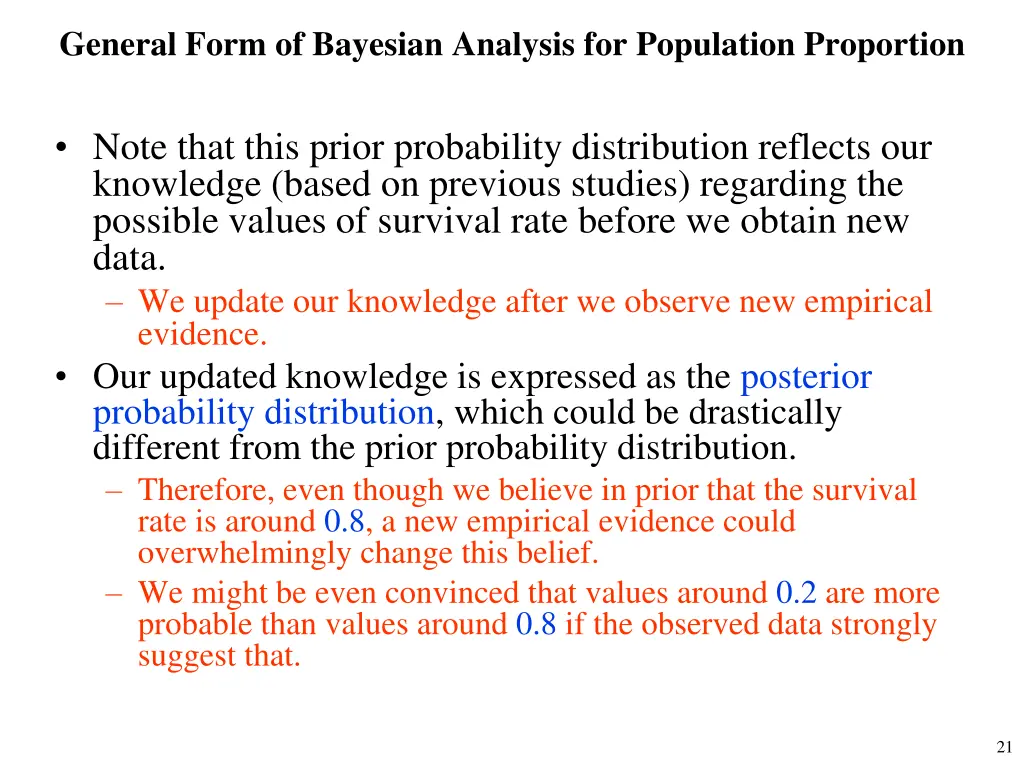 general form of bayesian analysis for population 5