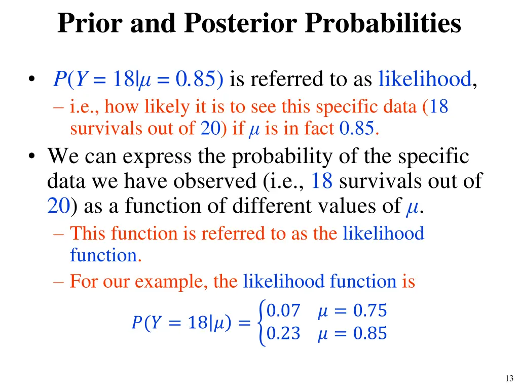 prior and posterior probabilities 1