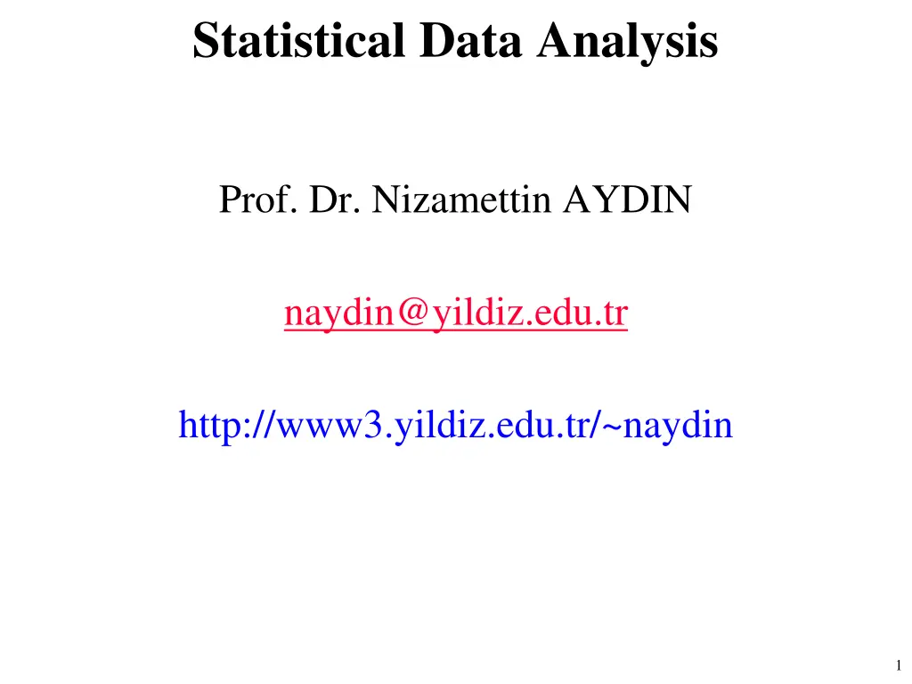 statistical data analysis