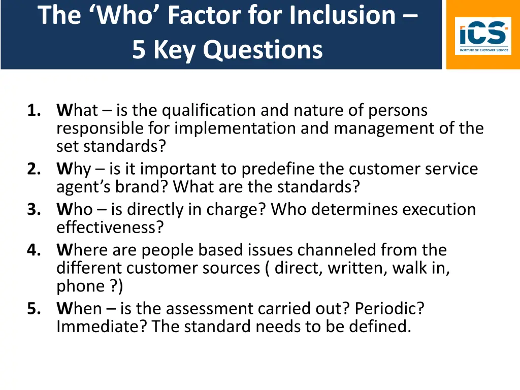 the who factor for inclusion 5 key questions
