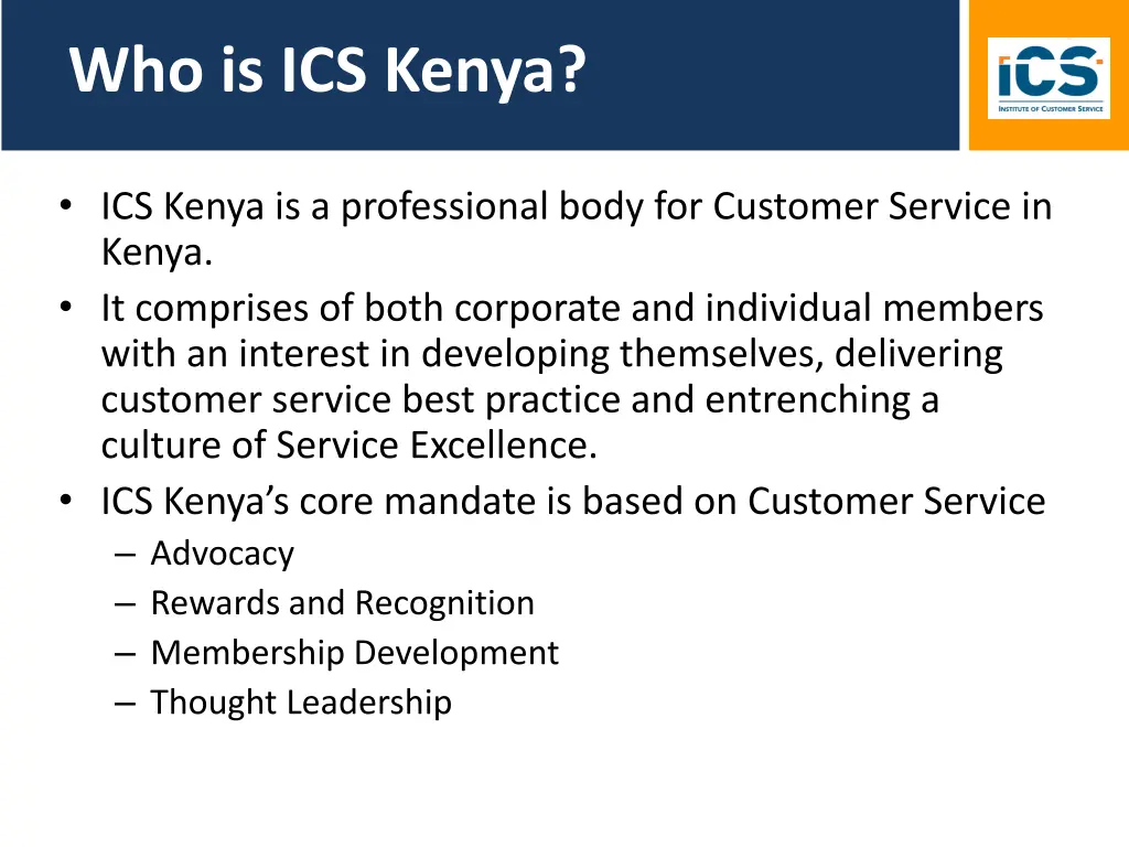 who is ics kenya