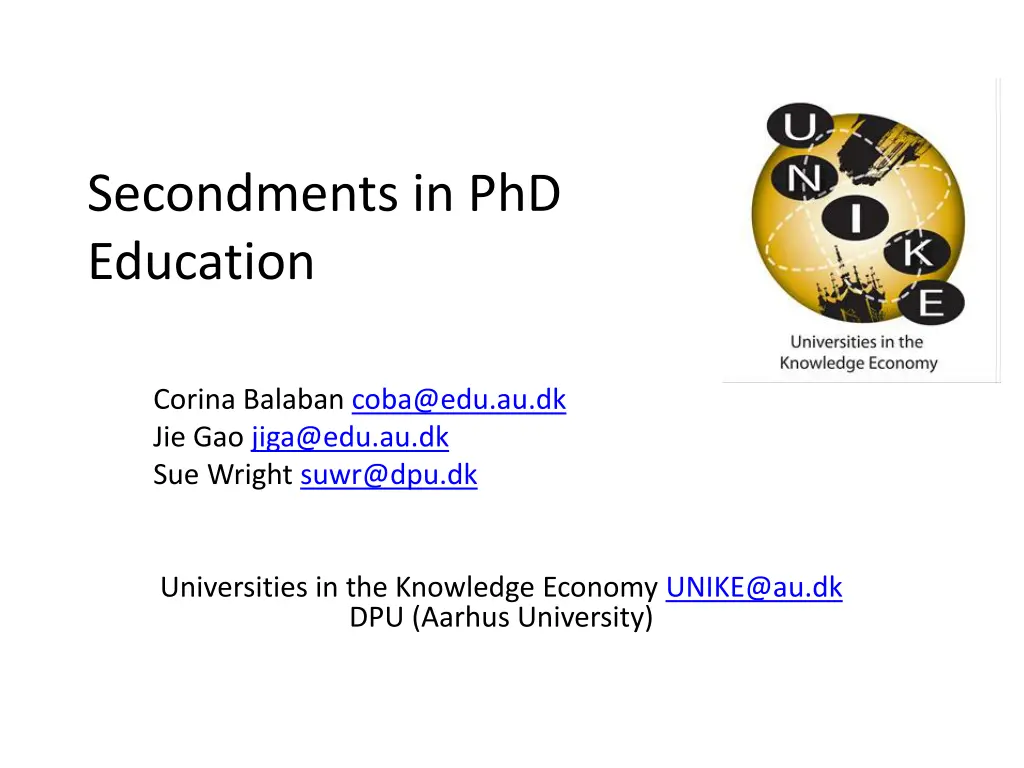 secondments in phd education