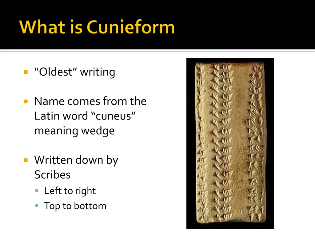 oldest writing
