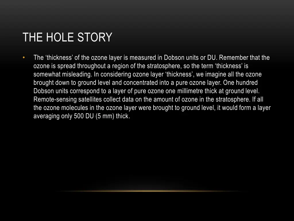 the hole story