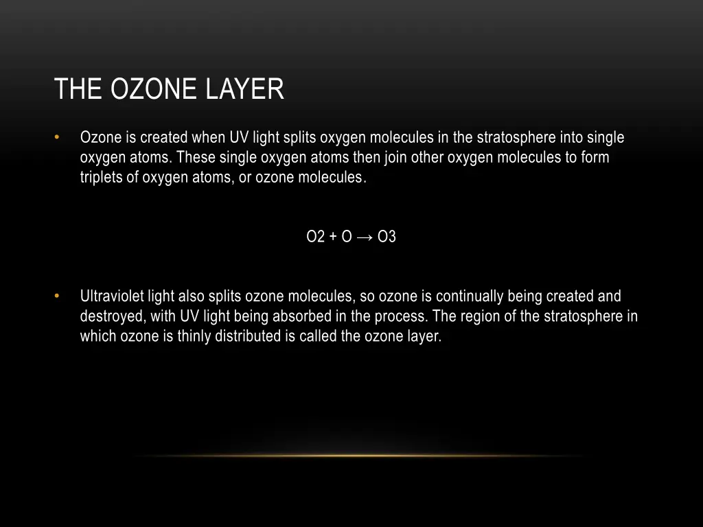 the ozone layer