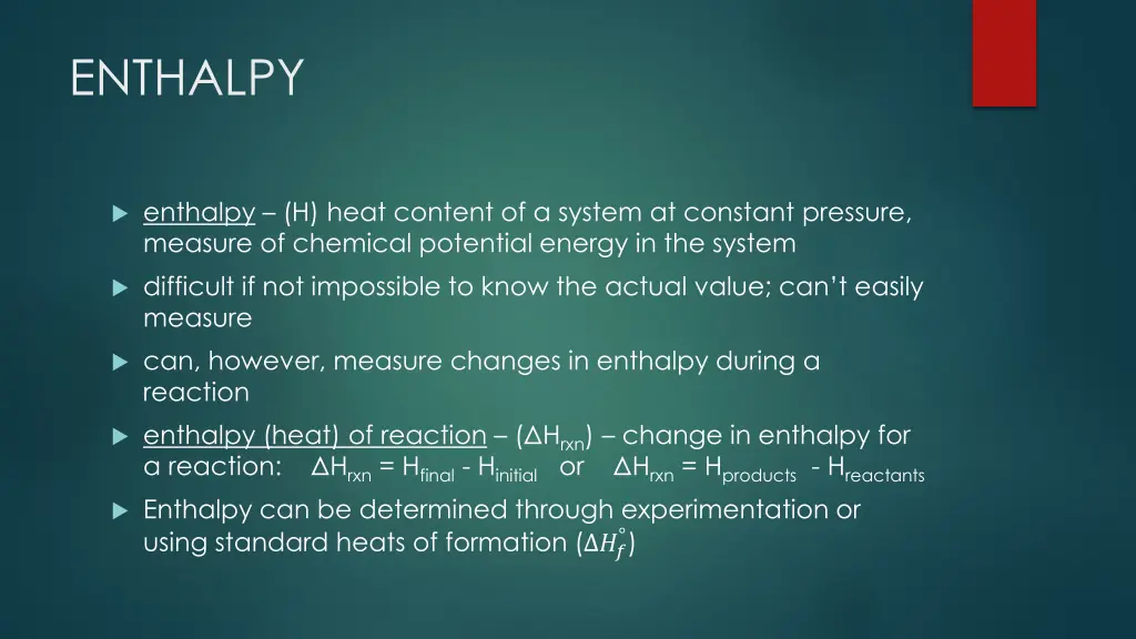 enthalpy