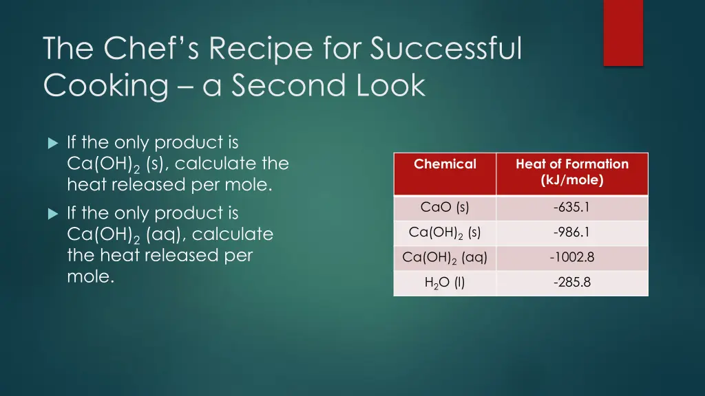 the chef s recipe for successful cooking a second