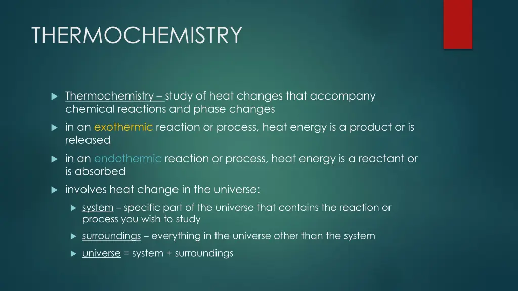thermochemistry
