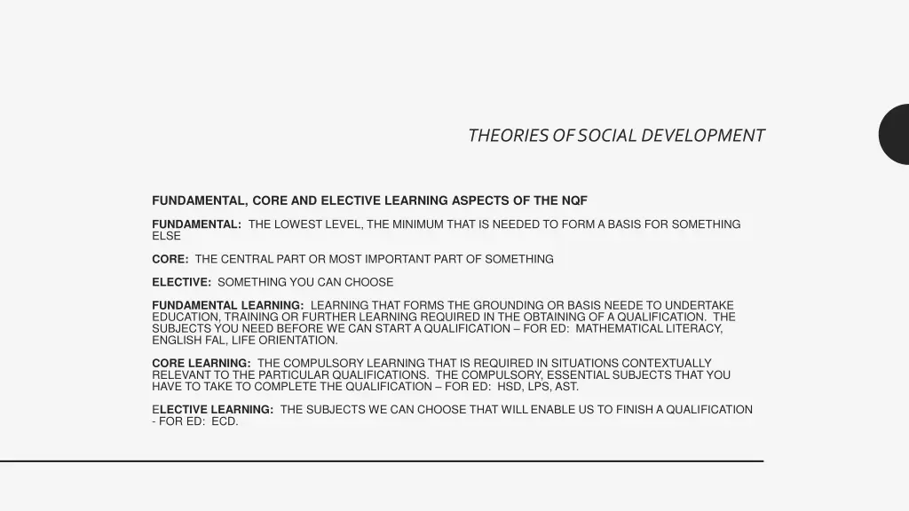 theories of social development 11