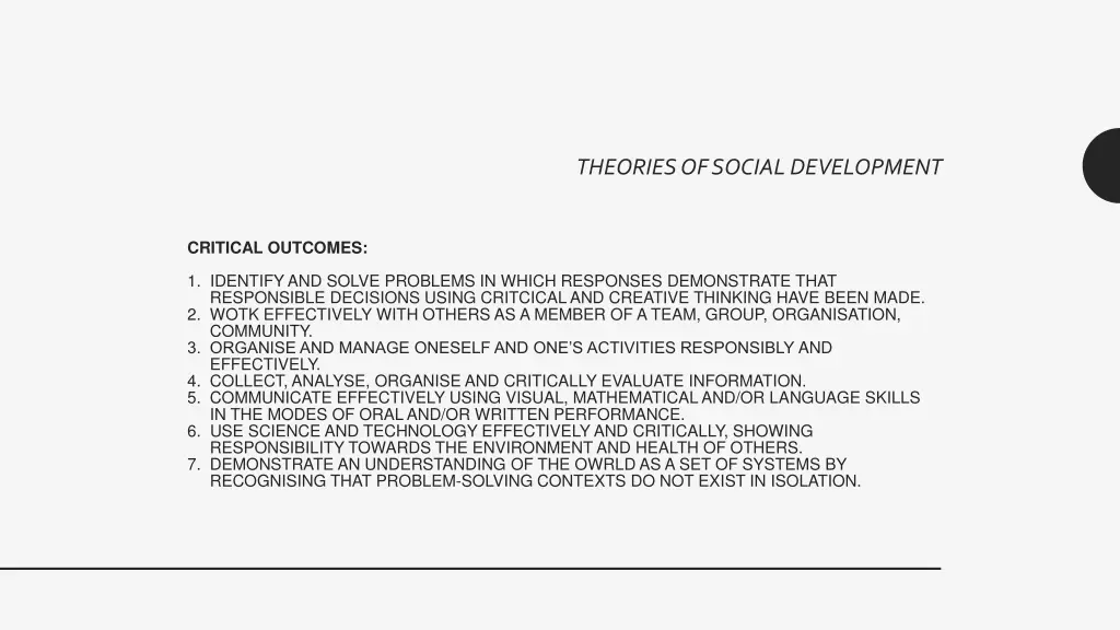 theories of social development 7