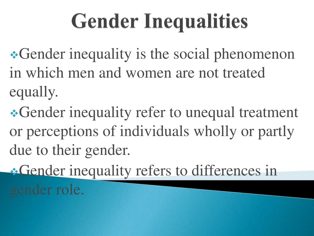 gender inequality is the social phenomenon