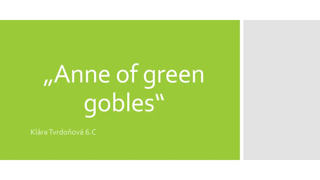anne ofgreen gobles