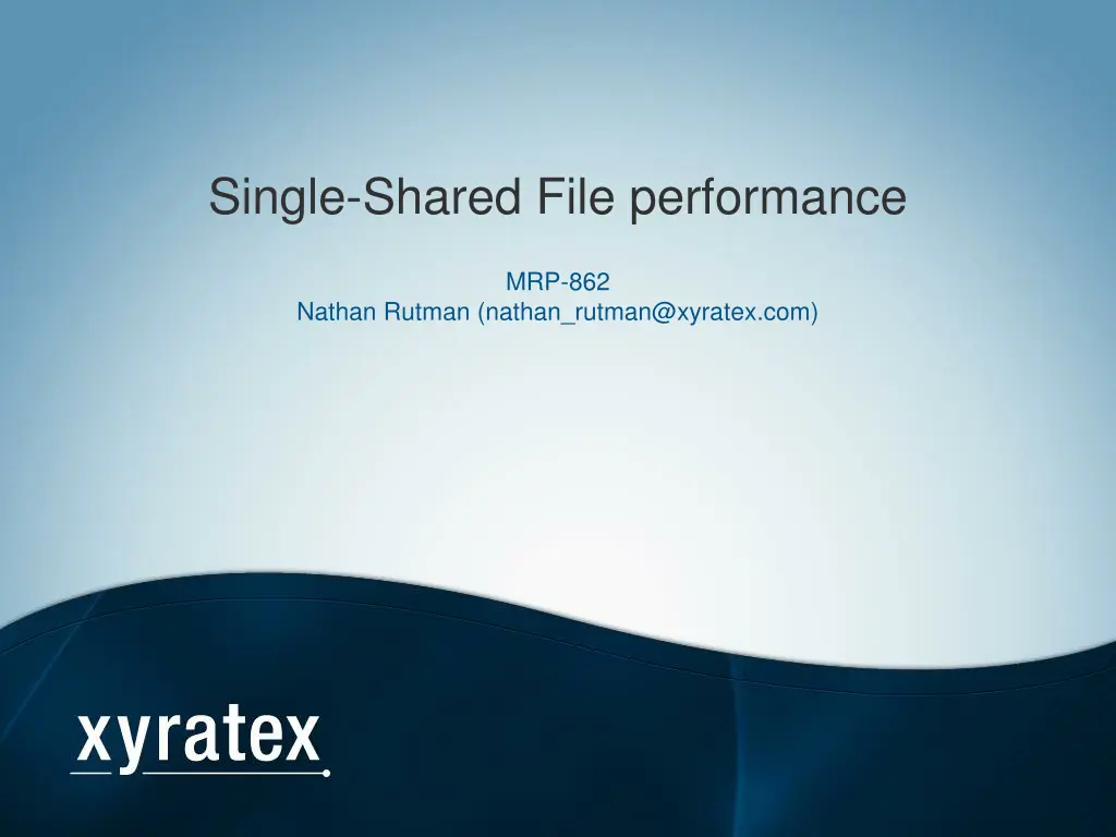 single shared file performance