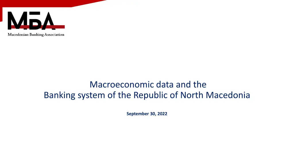 macroeconomic data and the banking system