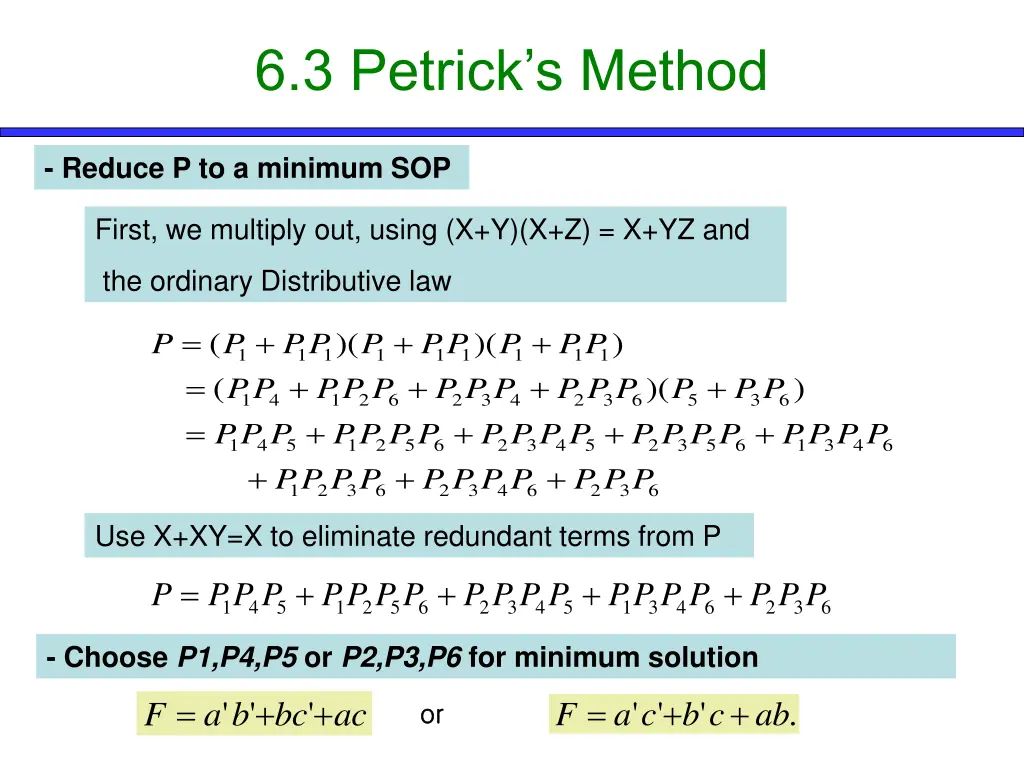 6 3 petrick s method 1