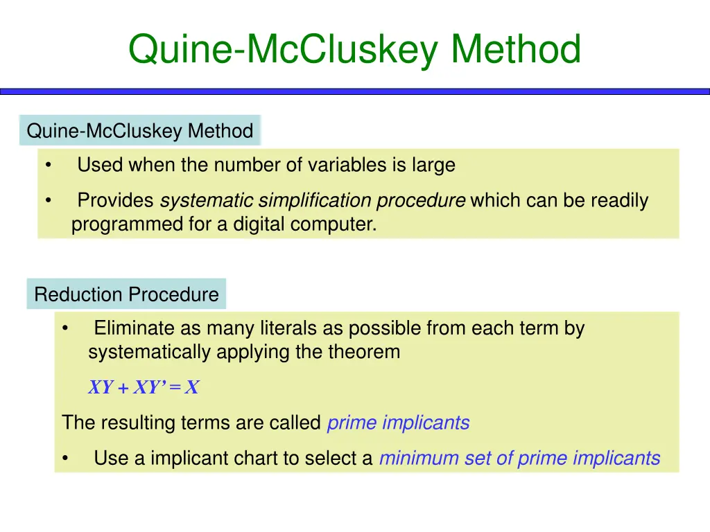 quine mccluskey method