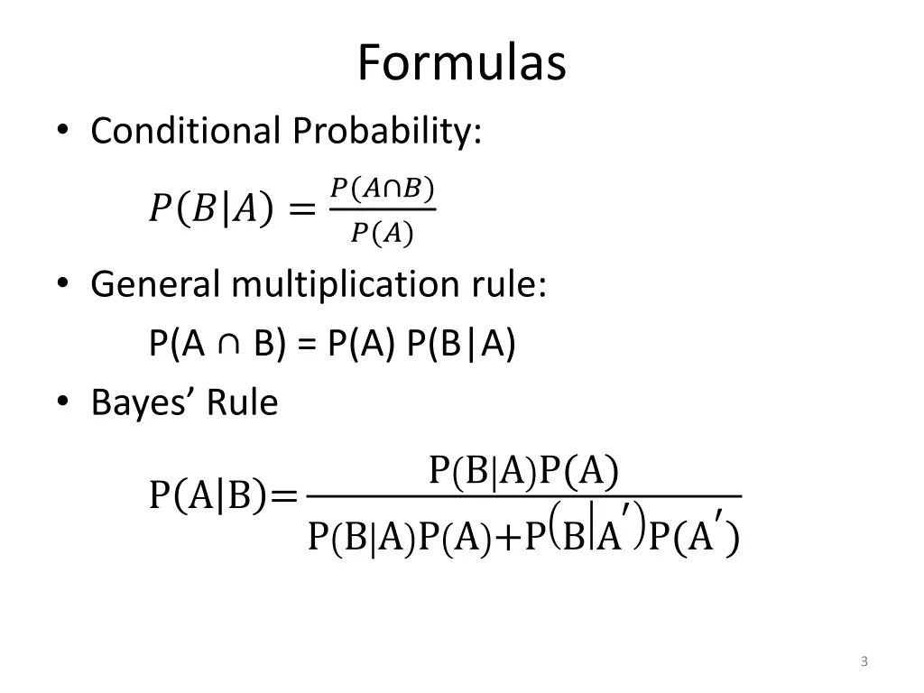 formulas