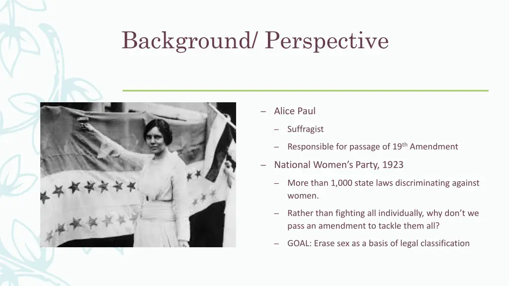 background perspective