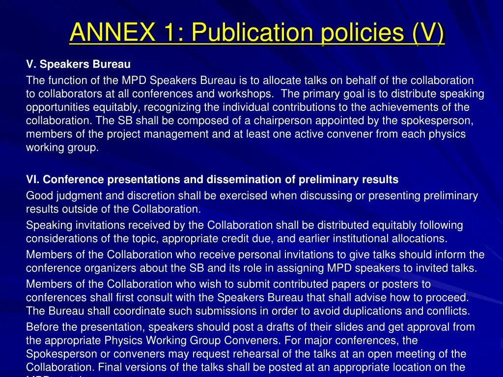 annex 1 publication policies v