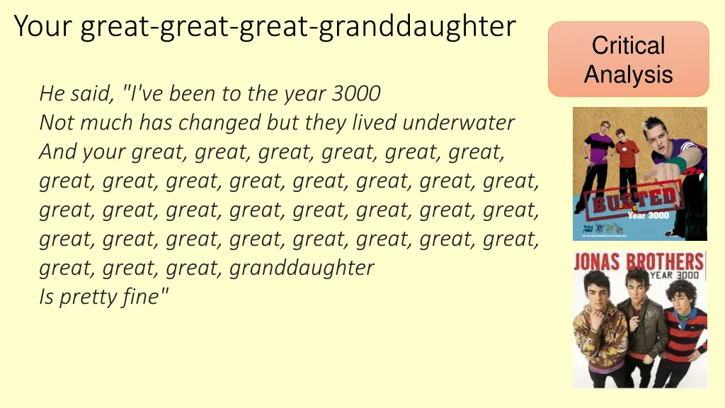 your great great great granddaughter 2