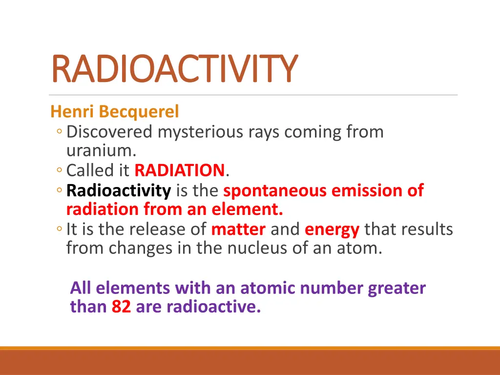 radioactivity radioactivity