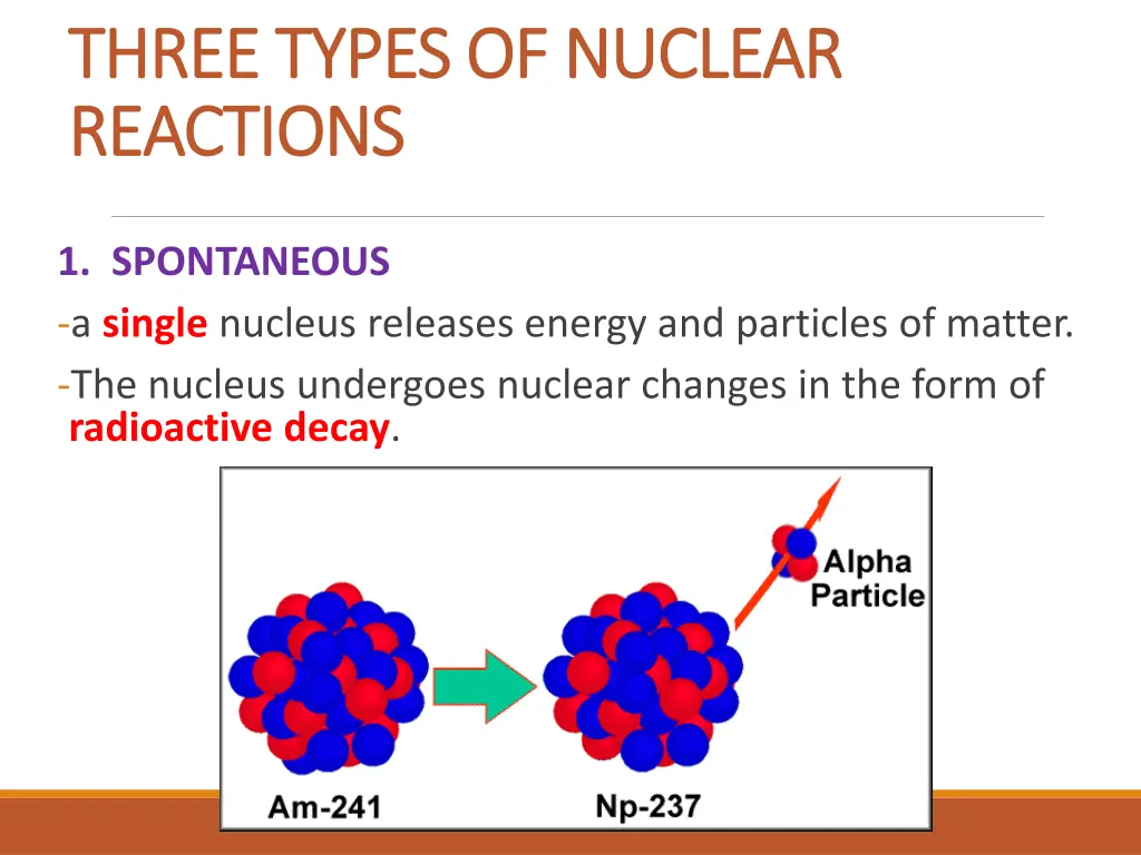three types of nuclear three types of nuclear